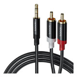Cable Audio Mini Plug 3.5 A 2 Rca 5 Mts Calidad Premium