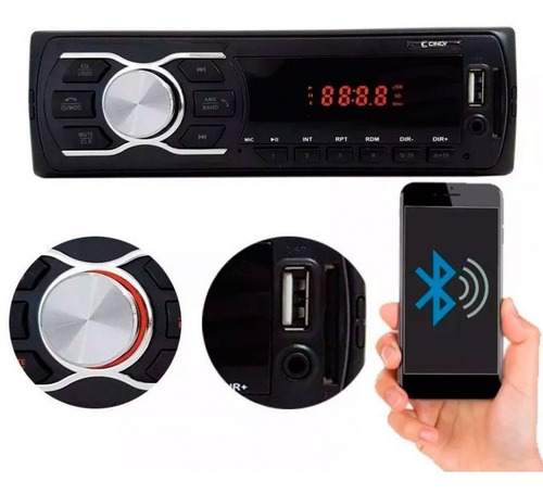 Som Rádio Automotivo Bluetooth, Usb, Cartão Sd 45w Cinoy