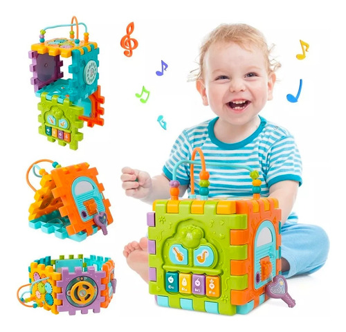 Juguete Cubo Didáctico Educativo Musical Juego Bebé Infantil