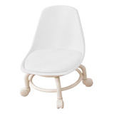 Silla Con Asiento De Ruedas Taburete De Pedicura Blanco