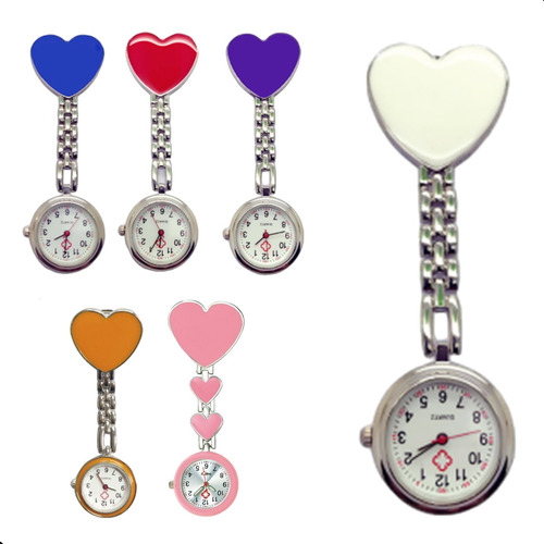 Reloj De Bolsillo Metal Broche Para Enfermera  De Amor