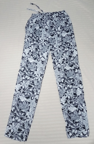 Babucha Pantalon Fibrana Xl Cintura Elastizada Bolsillos