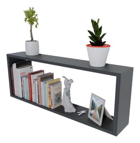 Repisa Flotante Rectangular Decorativa Minimalista Negro 