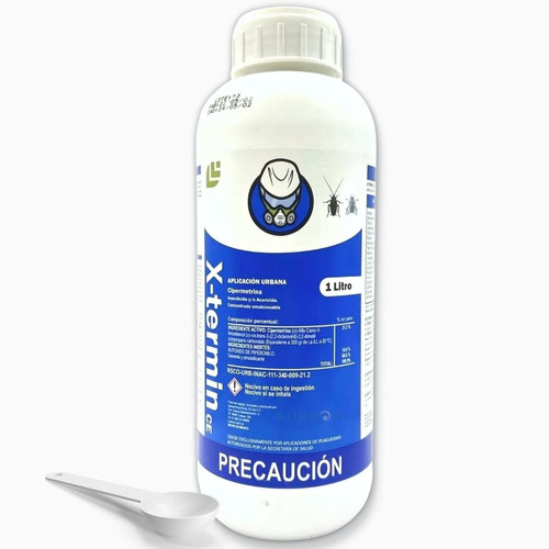 Insecticida Cucarachas Chinches Cipermetrina 21% Xtermin 1 L