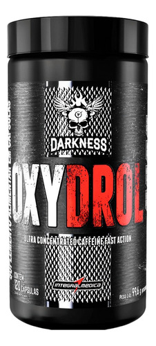 Cafeina Oxydrol 200mg 120 Capsulas Darkness 