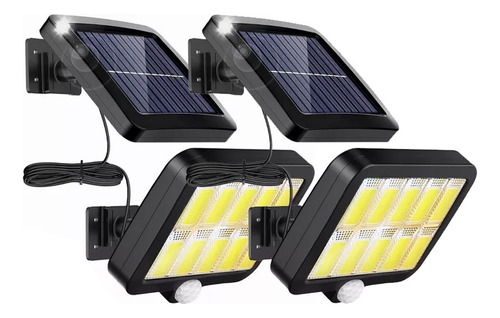 Lámpara Solar Exterior De Pared De 160 Led Con 3 Modos 60w