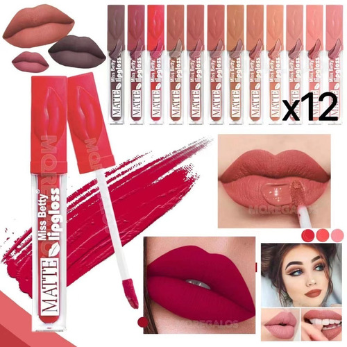 X12 Labiales Lipstick Matte Liquidos Larga Duracion Make Up 