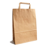 Bolsas Papel Madera Kraft Manija 30x40 Romipack X100 U.