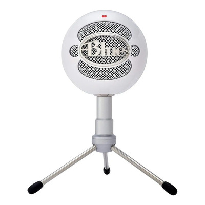 Microfone Condensador Blue Snowball Ice Cardioide USB Branco para Gravação e Streaming | Parcelamento sem juros