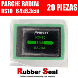 20pz Parche Radial C/ Cuerda P/ Repara Llanta 6.4x8.3cm Rs10