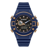 Reloj Hombre Guess Gw0269g2 Cuarzo Pulso Azul En Silicona