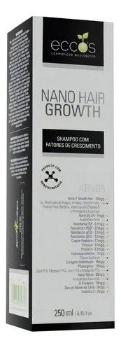 Shampoo Fortalecedor Nano Hair Growth  250ml Eccos