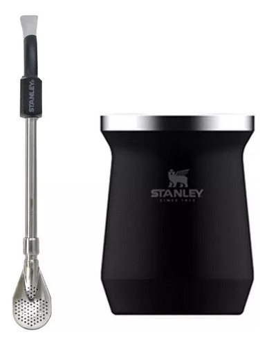 Set Stanley | Mate Negro + Bombilla Spoon Negra | Original