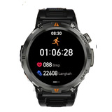 Smartwatch Eigiis Ke Series Ke3 Tactical 1.45  Caja 50mm De  Abs  Negra, Malla  Negra De  Silicona