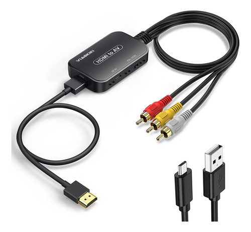 Viagkiki Convertidor Hdmi A Rca, Adaptador Hdmi A Rca, Hdmi 