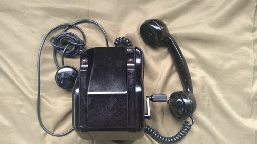 Telefone Antigo Manivela,decoração Preto,escritório,presente