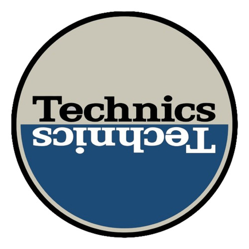 Technics Azul Y Negro Espuma Paño Slipmat Espuma Lavable