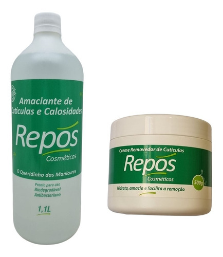 Repos Amaciante De Cutículas 1,1l + Creme 500g - Spa Dos Pes