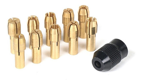 Kit Mandril M8 + 10 Mini Portabrocas Para Dremel 0.5-3.2mm 
