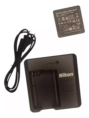 Carregador Nikon Para Bat-eria En-el23 Novo Com Cabo