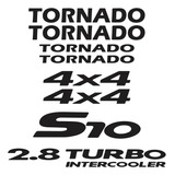 Kit Emblema Adesivo Resinado S10 Tornado 4x4 Kitr23 Fgc