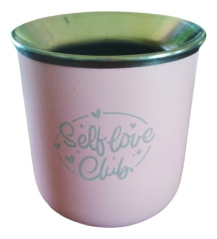 Mate Acero Inoxidable Ppr Solutions Diseño Self Love Rosa