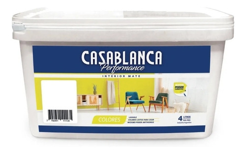 Latex Interior Performance Color Casablanca 4 Lts Serrentino