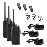 Kit 3 Radio Comunicador Rc3002 Longo Alcance Profissional 