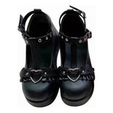 U Zapatos Lolita Bowknot Dark Goth Punk Plataforma Loli