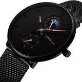 Reloj Hombre Casual Crrju Ultra Delgado Cuarzo 24 Horas