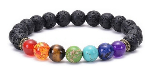 Pulsera Sistema Solar Piedra Volcanica Reiki Envio Gratis