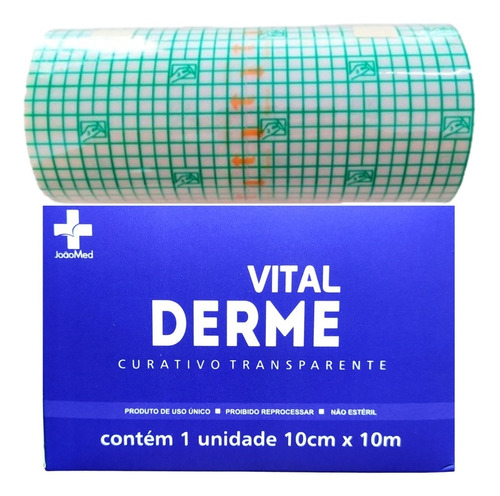 Curativo Filme Transparente 10cm X 10 Metros Vital Derme 