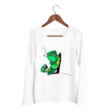 Remera De Mujer Camaleon Iguana Reptil Parado Ml