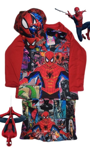 Blusa Térmica Uv50 Homem Aranha Com Sunga Grátis Óculos Bone