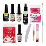 Kit Unhas De Gel E Fibra De Vidro Iniciante Completo 