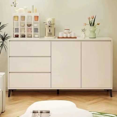 Ropero De Madera Lujo140 Cm 3 Cajones2 Puertas Blanco Cálido