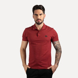 Camisa Polo Masculina John John Light Logo Bordô