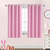 Cortinas Infantiles Blackout Estrellas Rosa/plata