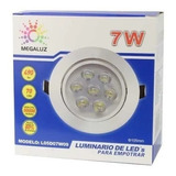 Luminario Luz Led Fría 7w Spot Potente 50000hdv Empotrable 