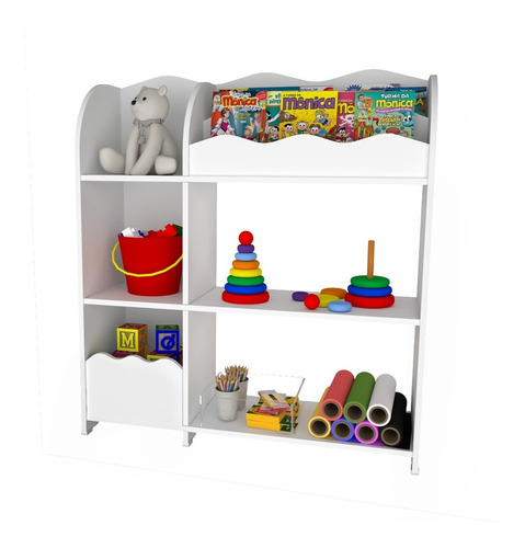 Organizador Brinquedos E Livros Infantil Alejandro 100% Mdf 