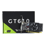 Placa De Vídeo Duex Geforce Gt610, 1gb, Gddr3, 64-bit, Preto