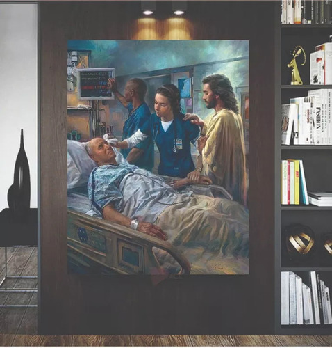 Kit De Pintura Cristo Enfermera Paciente Diy 5d Diamante 40x