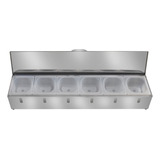 Condimentadora Pizzarola Profissional 6 Cubas Refrigerada Cor Inox