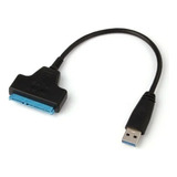Cable Adaptador Usb 3.0 A Sata 2.5 Ideal Para Hdd Laptop Color Negro Con Azul