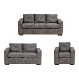 Living Franco 321 Cuero Auris Gris / Muebles América