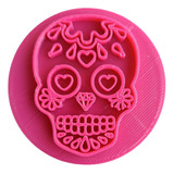 Stamp Calavera Mexicana Halloween Repostería Porcelana