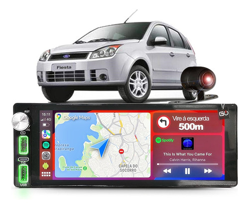 Som Multimídia Encaixe Radio Comum Universal Android Carplay