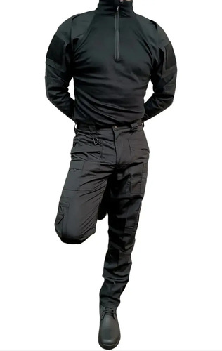Uniforme Tactico Negro Pantalon Aviad0r Camisa Rapida Combat | Envío gratis