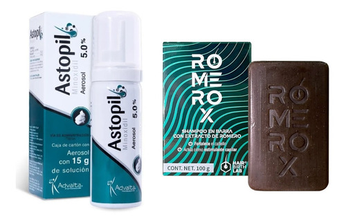 Kit Shampoo Anticaída Romerox + Astopil Minoxidil 5% 15g