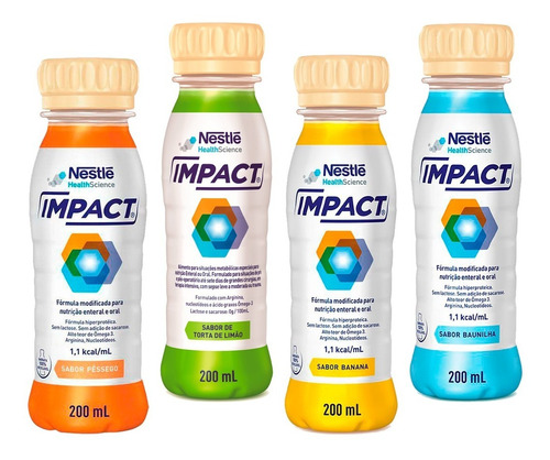 Impact Sabores 200ml Nestle - Kit C/12 Unidades